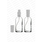 parlakcam 100ml Gümüş Renkli Metal Lüx Sprey Şişe, Parfüm Kolonya vb İçin Sızdırmaz Şeffaf Cam Şişe 1 Adet