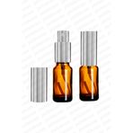 parlakcam 10ml Gümüş Renkli Full Metal Lüx Sprey Şişe, Parfüm Kolonya vb İçin Sızdırmaz Amber Cam Şişe 1 Adet