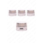parlakcam 20ml şeffaf renk krem kavanozu cam krem kutusu parlak gümüş renk kapaklı 20cc cam kavanoz 3 adet