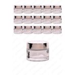 parlakcam 50 ml Şeffaf Renk Krem Kavanozu Cam Krem Kutusu Parlak Gümüş Renk Kapaklı 50 cc Cam Kavanoz 15 Adet