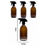 parlakcam 500ml Amber Kahverengi Cam Sprey Şişe Sıvı Spreyi Glass Spray 3 Adet