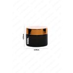 parlakcam 50ml amber krem kavanozu cam krem kutusu parlak gold kapaklı 50cc cam kavanoz (1 adet)