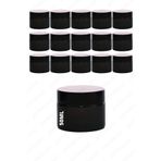 parlakcam 50ml amber krem kavanozu cam krem kutusu siyah renk koruma kapaklı 50cc cam kavanoz (15 adet)