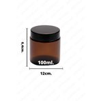parlakcam Amber 2'li 100ml Boş Kavanoz, Krem Ve Mum Için Uygun Cam Siyah Kapaklı Kavanoz