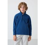 Parlament Kalın Yumuşak Dokulu Standart Fit Nakışlı Polar Erkek Çocuk Sweatshirt - 11221