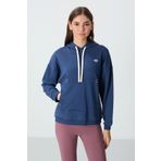 Parlament Kompakt Pamuklu Kalın Pürüzsüz Dokulu Kapüşonlu Oversize Fit Kadın Sweatshirt - 97291