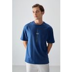 Parlament Pamuklu Kalın Yumuşak Dokulu Oversize Fit Baskılı Erkek T-Shirt - 88373