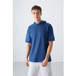 Parlament Pamuklu Kalın Yüzeyi Dokulu Oversize Fit Basic Erkek T-Shirt - 88335