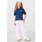Parlament Pamuklu O Yaka Oversize Fit Baskılı Kız Çocuk T-Shirt - 75178