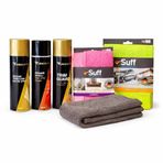 ParlaxCar Premium Araç İç Temizlik Seti 6 Parça – Döşeme, Torpido, Plastik Yenileme & Parlatma Kiti + Mikrofiber Bezler