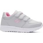 Parley 918 Kadın Kalın Taban Cırtlı Günlük Kullanım Spor Ayakkabı - Buz - Pembe
