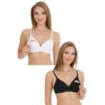 Parlingerie 2Lİ MODAL KAPLI EMZİRME SÜTYENİ SİYAH-BEYAZ SİYAH-BEYAZ 85