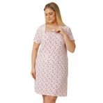 Parlingerie HAMİLE EMZİRME GECELİĞİ KISA KOLLU KALPLİ BEYAZ XL KALPLİ BEYAZ