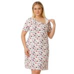 Parlingerie HAMİLE EMZİRME GECELİĞİ KISA KOLLU PUANTİYELİ BEYAZ XL PUANTİYELİ BEYAZ