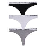 Parlingerie KADIN 3LÜ STRING TANGA SİYAH-BEYAZ-GRİ XL SİYAH-BEYAZ-GRİ