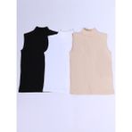 Parlingerie Kadın Sıfır Kol Boğazlı Body 3'lü Set %95 Pamuk Esnek Kumaş ile Ten Renk - XS - Siyah - Beyaz - Ten