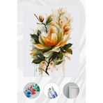 Parloran Sayılarla Boyama 40x50 cm Tuval Seti - Boyaları Ve Fırçaları Dahil - Şakayık Çiçeği