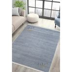 Parma Düz Mavi Model Dokuma Halı Kilim Yolluk Salon Halısı Modern Dokuma - 200 x 200 cm