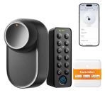 Parmak İziyle Kilit Açma Özelliğine Sahip Switchbot Wlan Smart Lock Ultra, Şarj Edilebilir Pilli Elektronik Kapı Kilidi, Parmak İziyle Kapı Açıcı,Şifre, Akıllı Telefon, Alexa, Google, Matter'ı