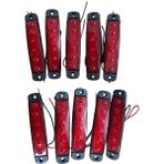 Parmak Lamba 6 LED 12V Kırmızı Su Geçirmez (E Belgeli) 10 Adet Fiyatı TAS.004K