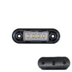 Parmak Lamba Lastikli (Krom Boru Tipi) 4 Led'Li 83Mm 12V-24V Beyaz - FR0170-L-W