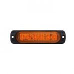 Parmak Lamba Mercekli Cam 6 Led'Li 114Mm 12V-24V Sarı - FR0272-Y