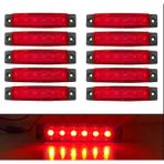 Parmak Led 12 Ve 24 Volt Çalışma Özelliği Su Geçirmez (10 Adet)kırmızı