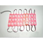 Parmak LED Lamba Pembe 3 LED 140 Lümen 12 Volt 10,lu