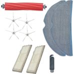 Parmis Roborock Uyumlu G10 Robot Süpürge Ana Fırça Hepa Filtre X2 Yan Fırça Beyaz X4 Mop Bezi X2