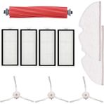 Parmis Roborock Uyumlu Q7 Max+ Robot Süpürge Ana Fırça, Hepa Filtre X4, Yan Fırça X3, Mop Bezi X2