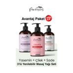 Parnassos Doğal Çilek ve Yasemin Özlü ve White Duyusal Aromaterapi Masaj Yağı Seti 400 ml - yok