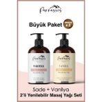 Parnassos Doğal Vanilya Özlü Ve White Natural Duyusal Ve Afrodizyak Etkili Aromaterapi Masaj Yağı Seti 300 Ml