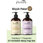 Parnassos Doğal Vanilya ve Yasemin Özlü Yenilebilir Rahatlatıcı Etkili Masaj Yağı Seti 400 ml