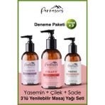 Parnassos Yasemin Özlü , Çilek Aromalı ve Sade Arındırıcı Aromaterapi Masaj Yağı Seti