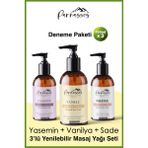 Parnassos Yasemin Özlü + Vanilyalı + White ve Afrodizyak Etkili Aromaterapi Masaj Yağı Seti 150 ml