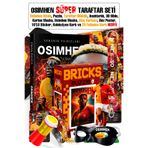 Parodi Yayınları Osimhen Süper Taraftar Seti - Futbolcu Kitabı, Puzzle, 3D Biblo, Dev Poster, Bileklik, Maske, 20 Kart, Hediye Seti