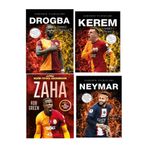 Parodi Yayınları Sahanın Yıldızları DROGBA KEREM NEYMAR ZAHA ( Büyük Poster Stcker Futbolcu Kartı HEDİYE ) 4 KİTAP