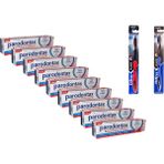 Parodontax 8 Fayda 450 ml ( 50 ml x 9 ) + Difaş Black Yumuşak Diş Fırçası x 2