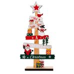 ParPix Ahşap Noel dekorasyonu, Noel masa dekorasyonu, Noel Baba dekorasyonu, Merry Christmas masa dekorasyonu, renkli ahşap Noel dekorasyonu, Noel para hediyesi, doğum günü, masa dekorasyonu, Noel
