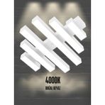 Parrılla ( Beyaz Kasa, Doğal Beyaz Işık ) Modern Plafonyer LED Avize, Salon, Mutfak, Oturma Odası - 1 - 1BW-Beyaz