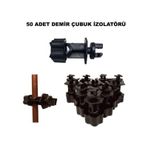 Pars 50 Adet Elektrikli Bahçe Çit Sistemi Demir Direk İzolatörü
