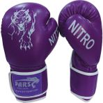Pars Nitro Boks Kick Boks Muay Thai Eldiveni Mor - 12 oz
