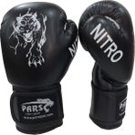 Pars Nitro Boks Kick Boks Muay Thai Eldiveni Siyah - 12 oz