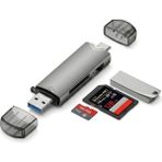 Pars Power 3’ü 1 Arada Kart Okuyucu USB Type-C Micro USB Sd Tf Adaptör Otg Destekli 480MBPS Hızlı Veri Aktarım Alüminyum Gövde