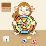 Pars Shop At Yapıstır Oyunu Dart Tahtası Spor Oyuncakları Eğitici Aktivite Oyuncakları Yapışkan Top Oyuncak Maymun