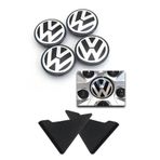 parsautoturk Volkswagen Passat Jetta Jant Göbek Arması (KAPAĞI) 4 Adet Kapı Köşe Koruyucu Hediye