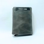 Parscraft Deri Crazy Gri Otomatik Mekanizmalı Cüzdan Kartlık - 02-Gri