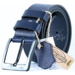 Parscraft Hakiki Manda Derisi Erkek Kemer 4,5 Cm Lacivert Kot Pantolon Spor Kemer - 120 cm