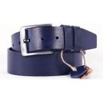 Parscraft Hakiki Manda Derisi Erkek Kemer 4,5 Cm Lacivert Kot Pantolon Spor Kemer - 135 cm