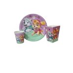 PartAntalya Paw Pink Doğum Günü Konsept Paw Patrol Lady Tabak- Bardak -mısır Kutusu 8 Li.